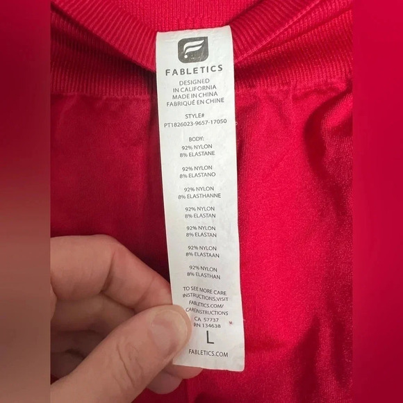 Fabletics High Waisted Sculptknit Leggings Persimmon Red L - Picture 3 of 5